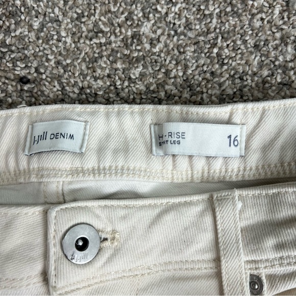 J.Jill Denim Cream High Rise Straight Leg Jeans, Size 16P - Picture 3 of 9